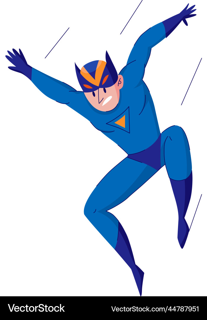 Superhero flat Royalty Free Vector Image - VectorStock