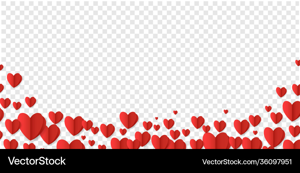 Valentinstagkarte mit roten Herzen Grenze Valentinstagkarte mit roten Herzen Grenze vektorbild