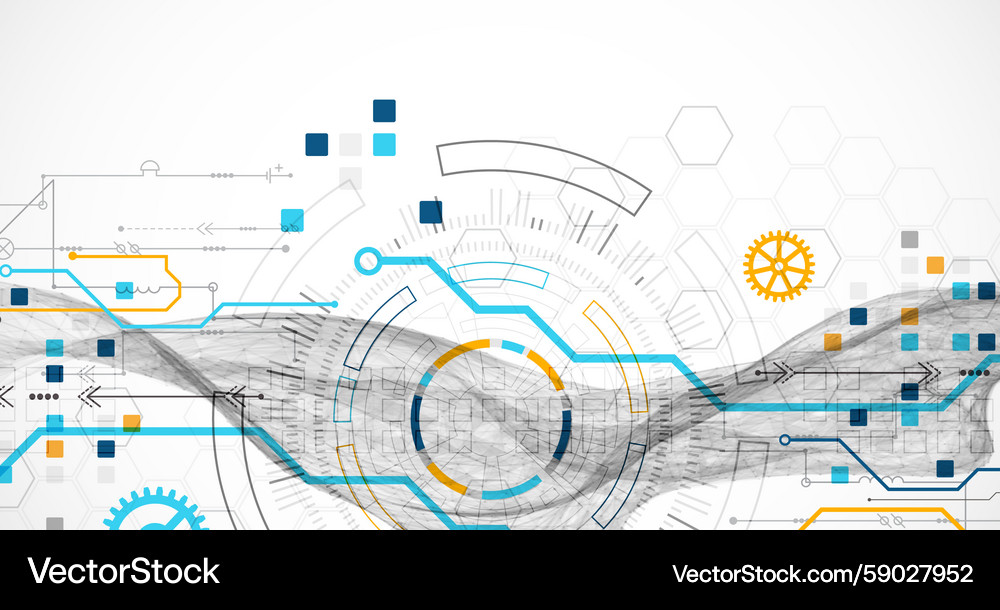 Abstract Data & Tech Background Vector Image