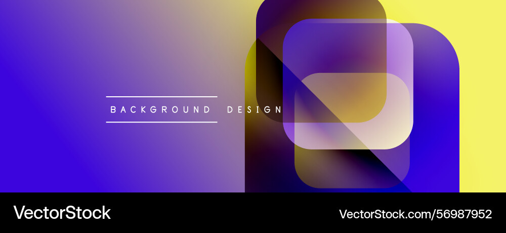 Abstract gradient background overlapping rounded Vector Image