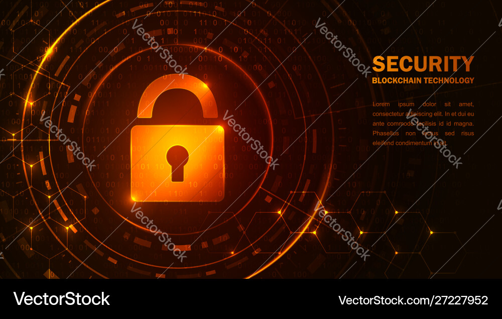Blockchain Data Security vector image