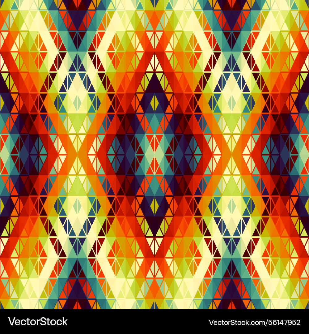 Geometric abstract triangles pattern aztec style Geometric abstract triangles pattern aztec style vector image