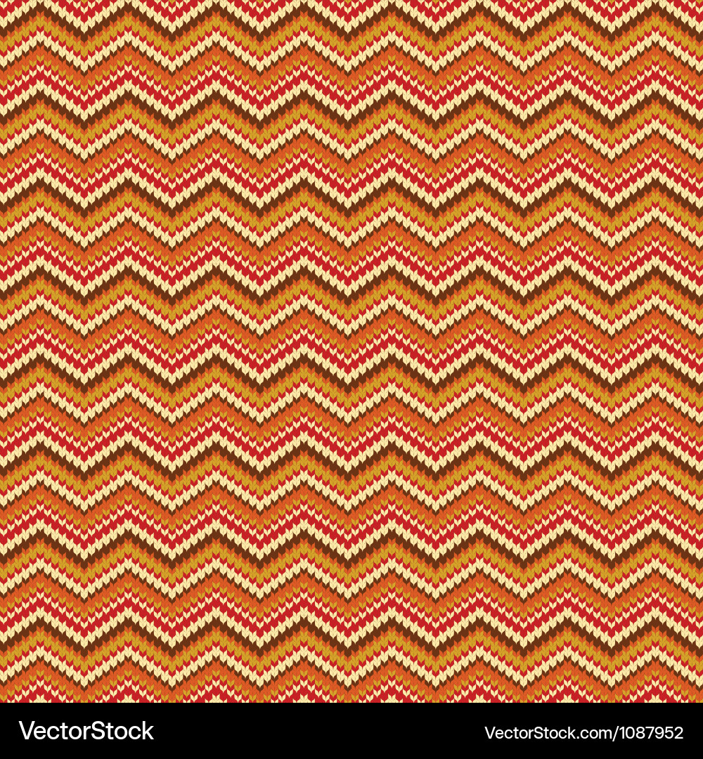 Knitted Zig Zag Stripe Pattern vector image