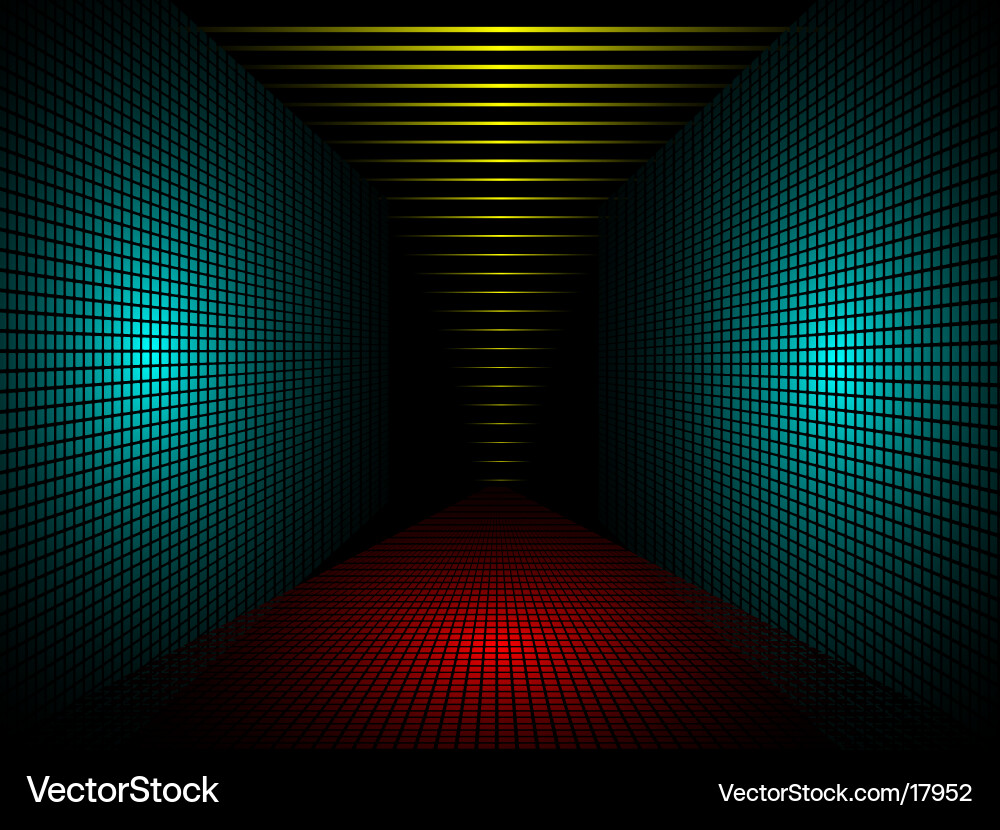 Neon Grid Abstract Background vector image