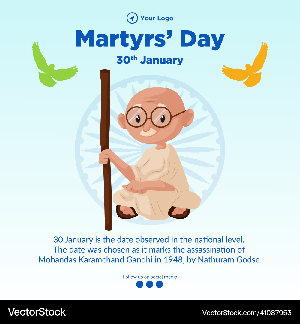 Banner design of martyrs day Banner design of martyrs day vector image