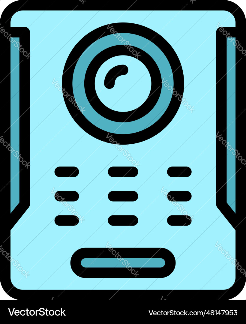 Building video intercom icon flat Building video intercom icon flat vector image