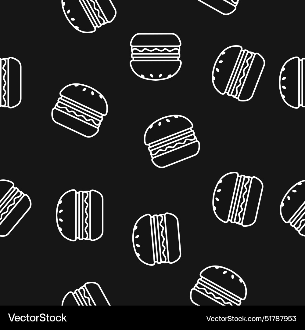 Burger pattern Burger pattern vector image