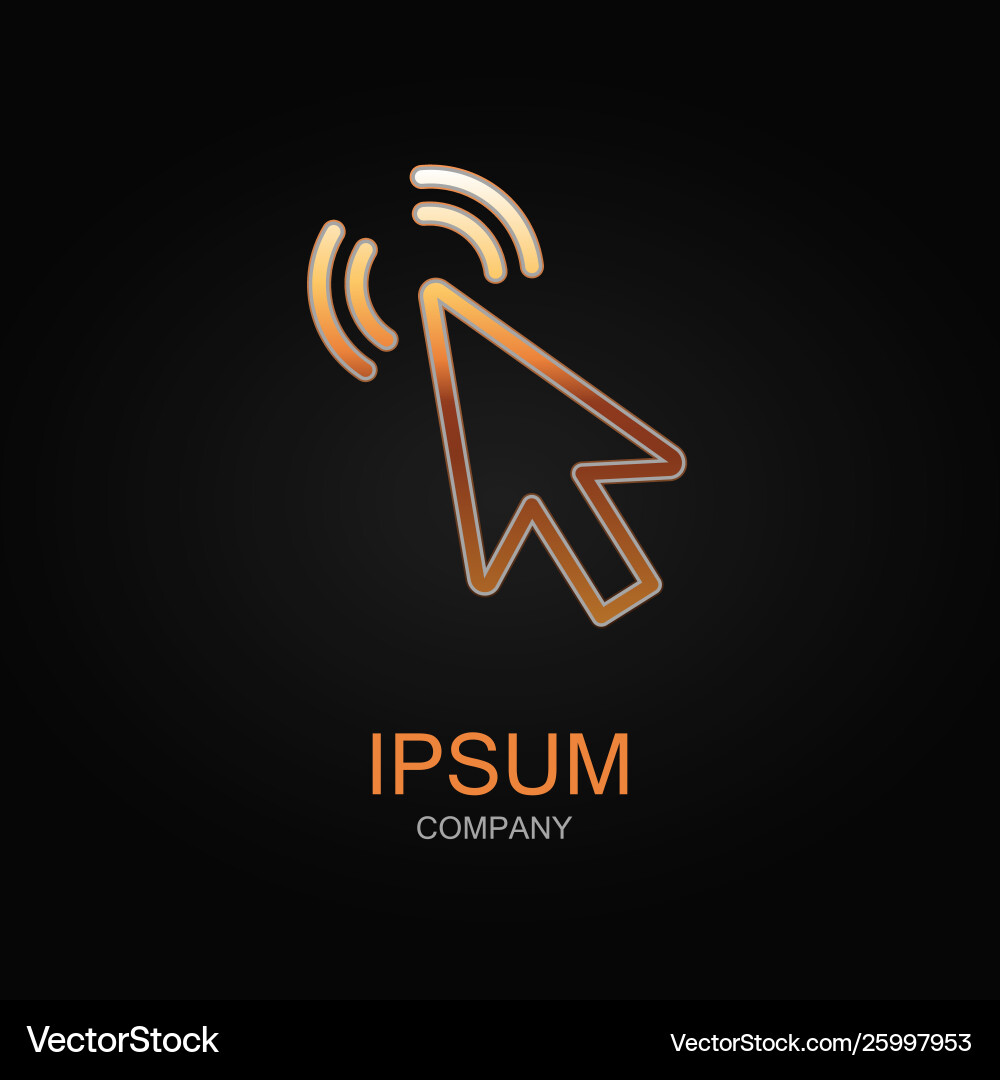 Klicken Sie auf Symbol Design Logo Element isoliert Klicken Sie auf Symbol Design Logo Element isoliert vektorbild