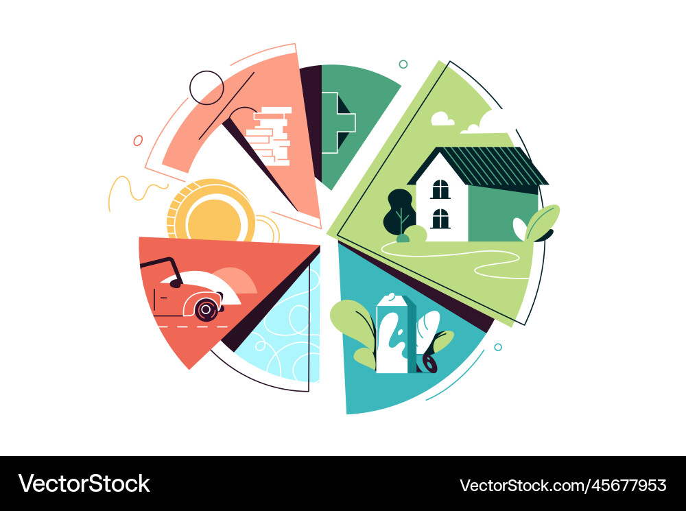 Life expenses daily cost Life expenses daily cost vector image
