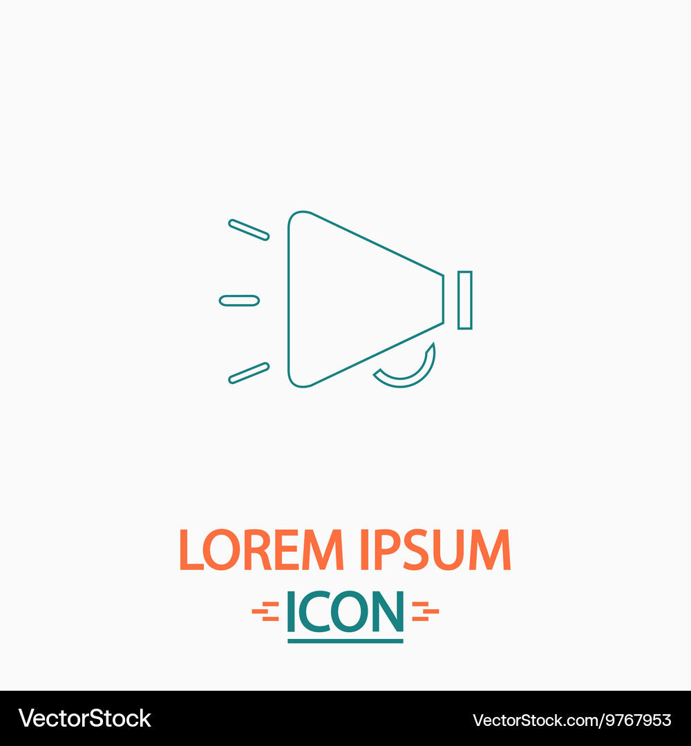 Loudspeaker computer symbol Loudspeaker computer symbol Vector Image
