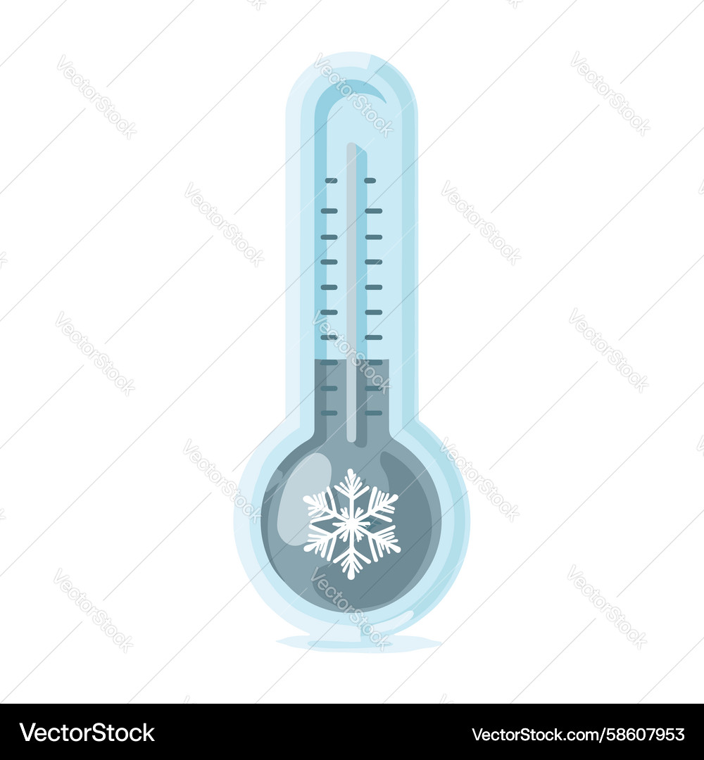 Temperature gauge displaying low reading Vector Image