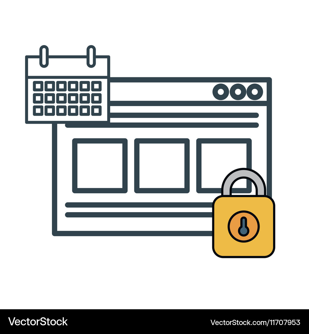 Webpage template with pointer Vector Image