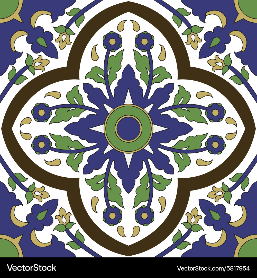 Arabesque seamless pattern Royalty Free Vector Image