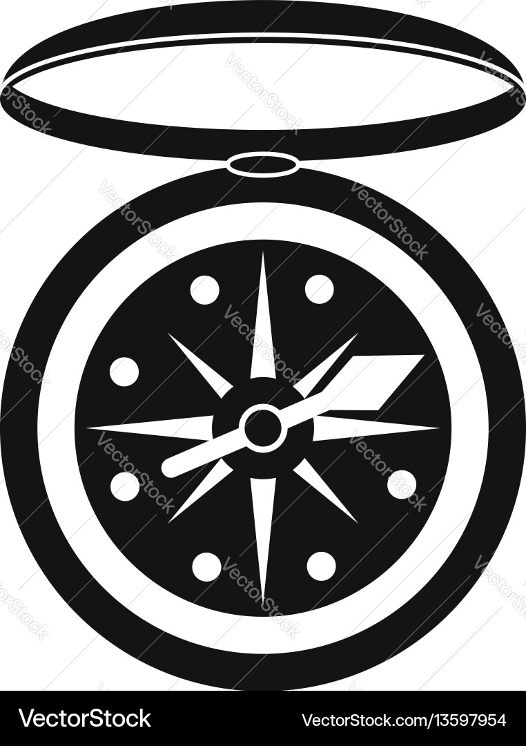 Compass icon simple style Vector Image