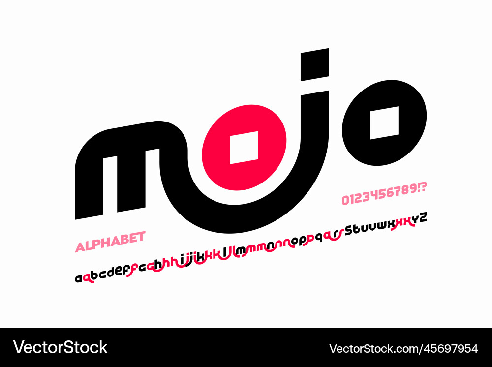 Connected Letter Font vector image