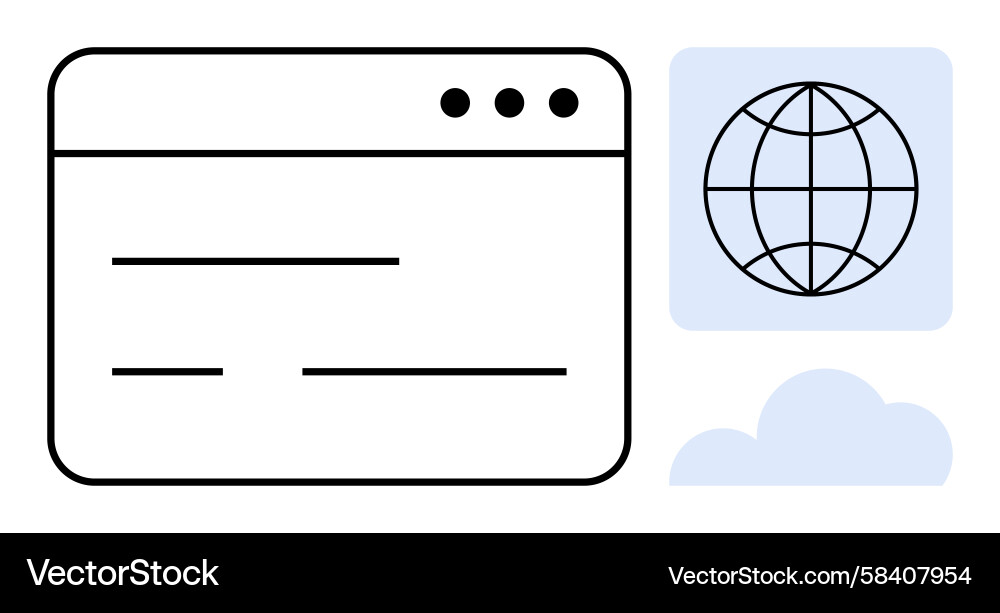 Global Web Connection Icon Vector Image