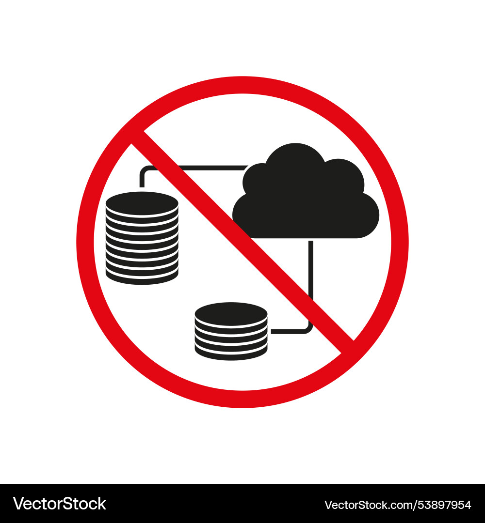 No cloud database icon data communication No cloud database icon data communication vector image