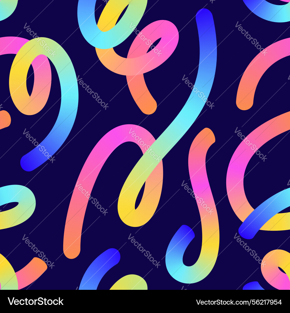 Seamless pattern with colorful gradient swirls vector image