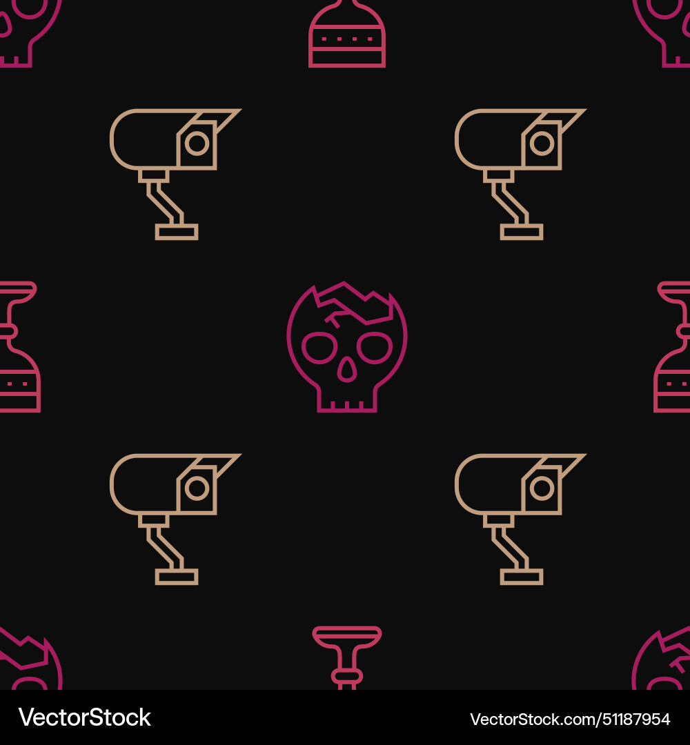 Set line medieval goblet security camera Set line medieval goblet security camera vector image