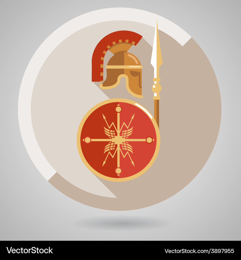 Ancient warrior icon Vector Image