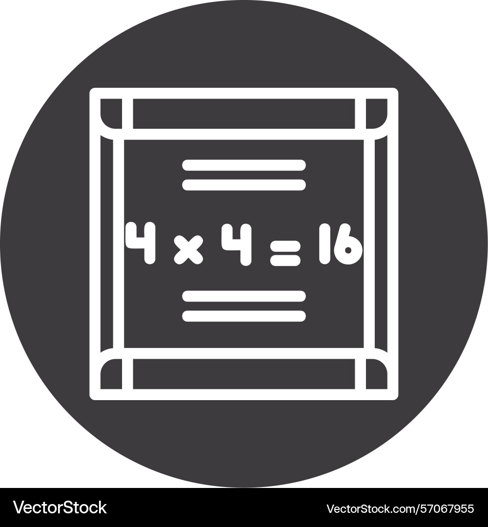 Arithmetic line circle style icon design Vector Image
