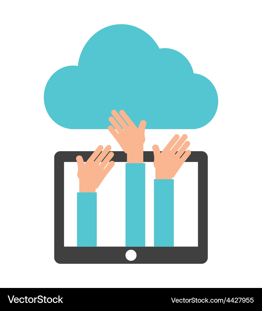 Cloud computing Vector Image
