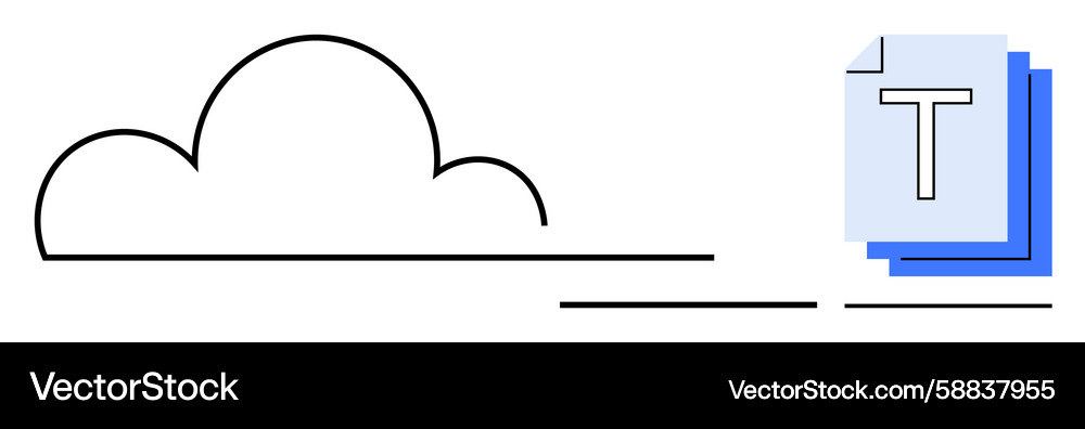 Cloud storage and file synchronization concept Vector Image