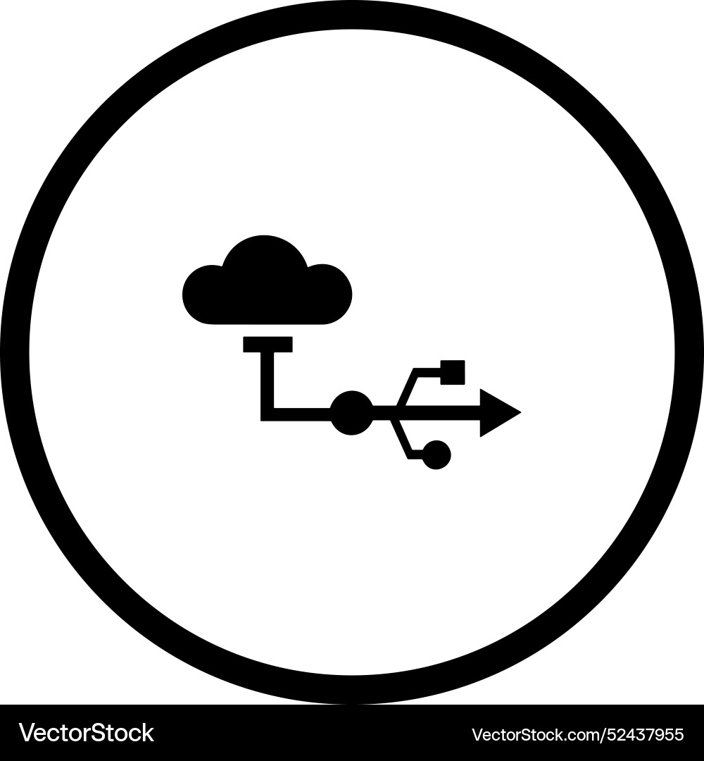 Cloud storage icon symbol image of the database Vector Image