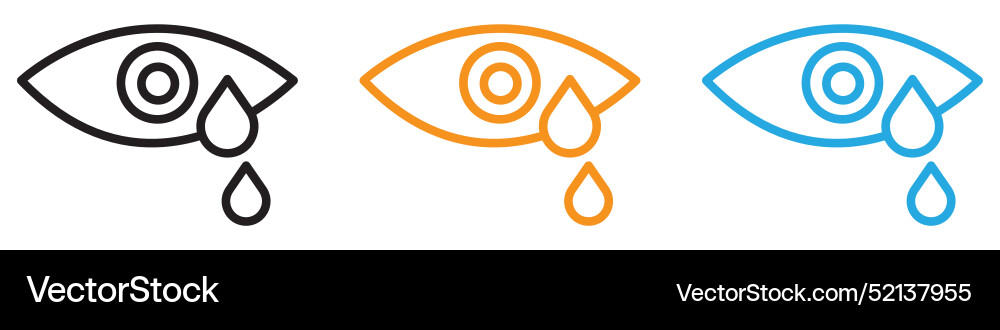 Crying logo set collection for web app ui Vector Image