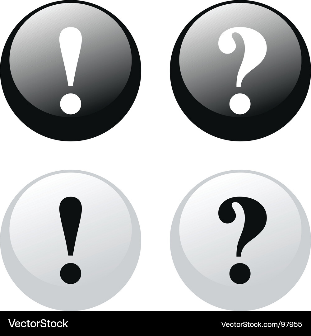 Exclamation and Question Marks Vector Image