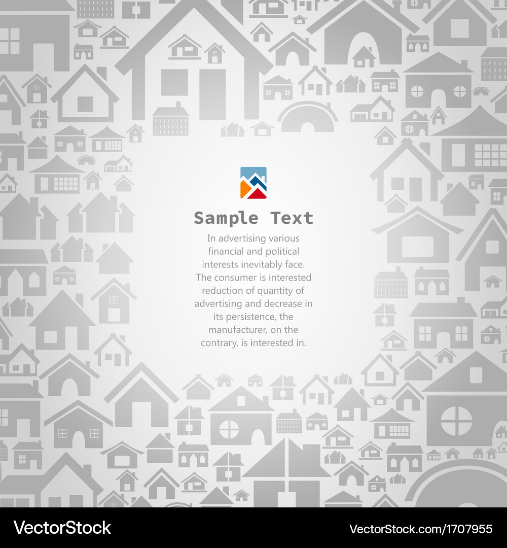 Houses Pattern Background Vector Image