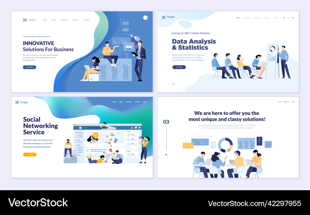 Set of web page design templates Set of web page design templates vector image