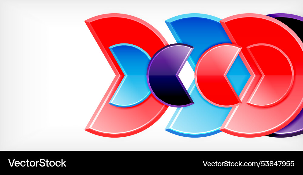 Trendy round shapes with triangular angle design Trendy round shapes with triangular angle design Vector Image