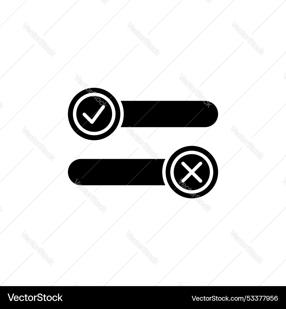 Boolean icon set true and false symbol right Boolean icon set true and false symbol right vector image