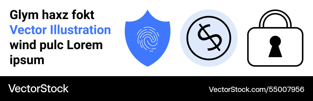 Cybersecurity icons shield with fingerprint Cybersecurity icons shield with fingerprint vector image