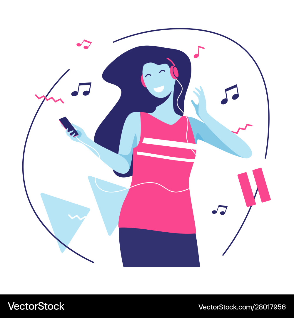 Flat style a pretty smiling Flat style a pretty smiling vector image