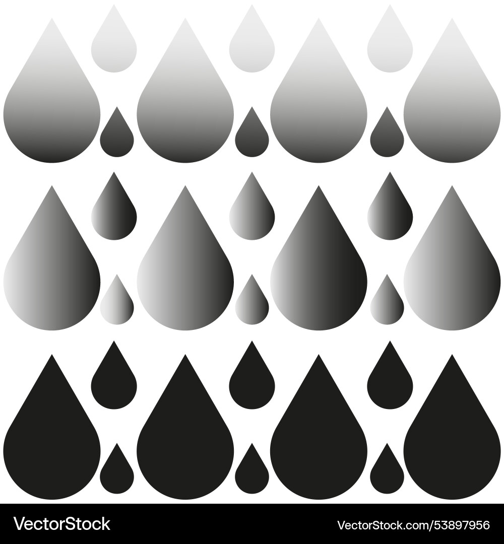 Gradient droplet pattern monochrome Gradient droplet pattern monochrome vector image