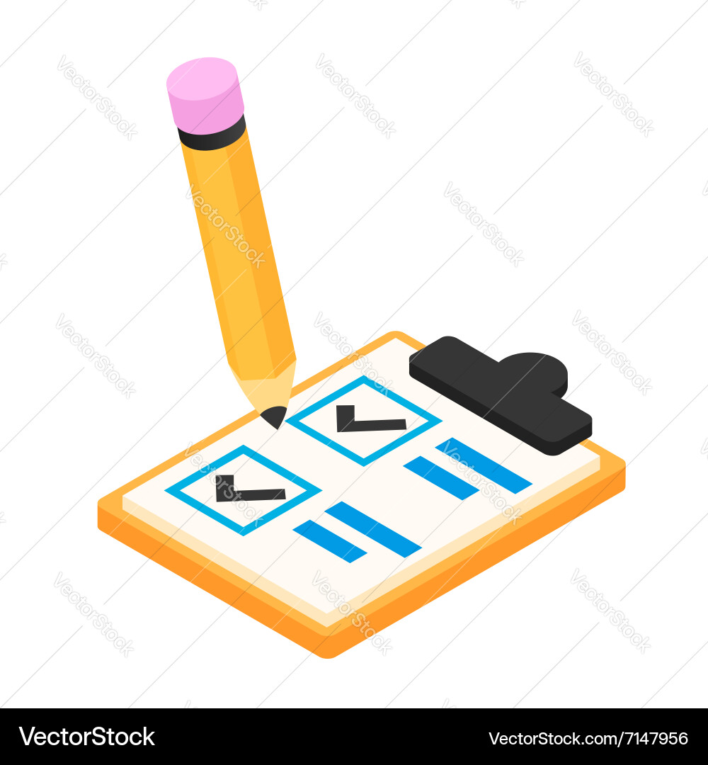 To-Do List Notepad with Pencil vector image