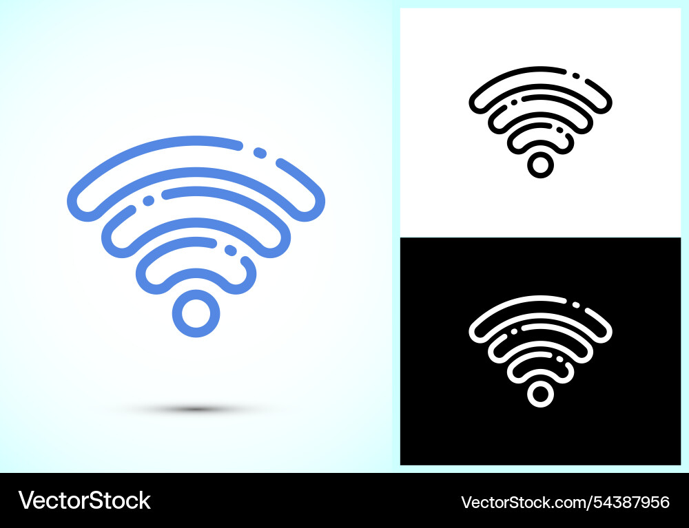 Wifi icon design internet connection symbol Wifi icon design internet connection symbol Vector Image