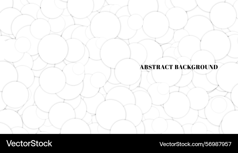 3d white circles repeat pattern on background Vector Image