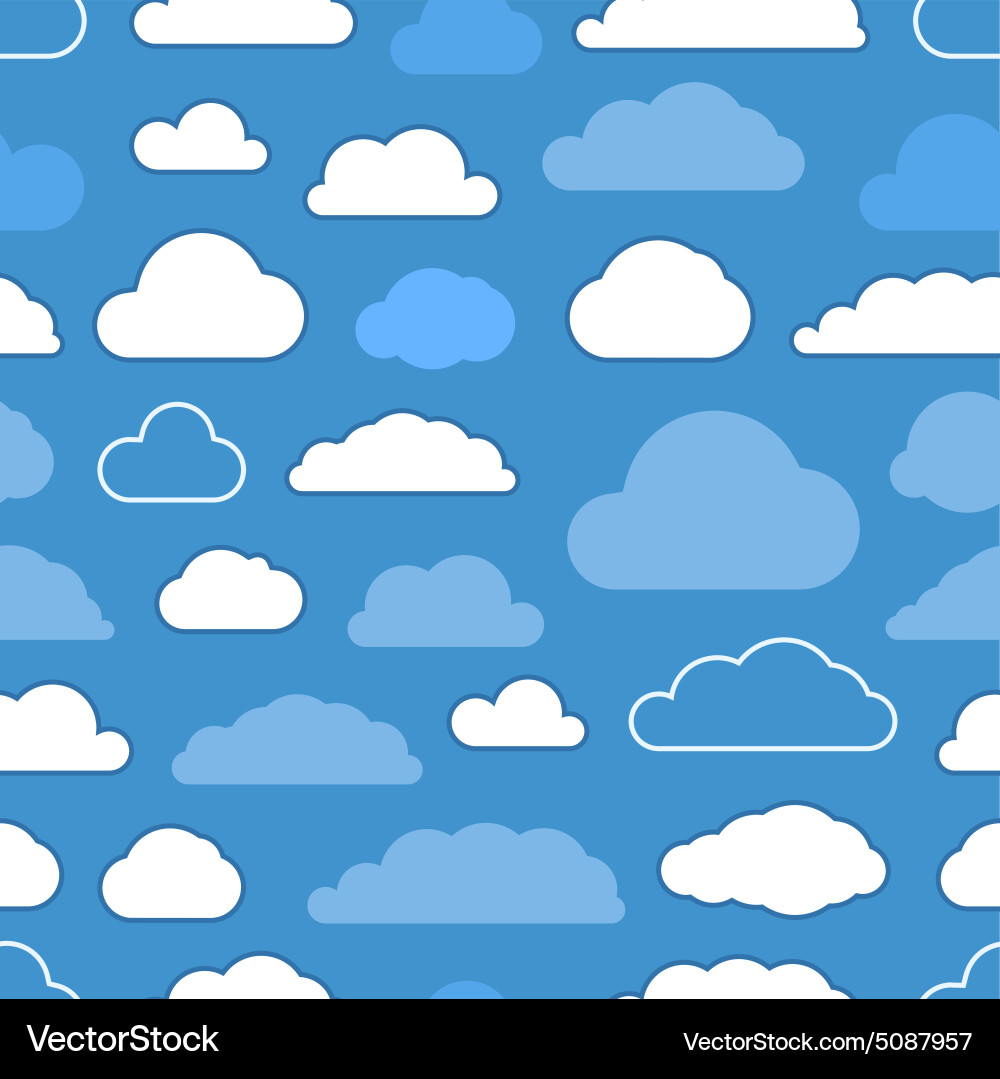 Abstract clouds seamless pattern vector image