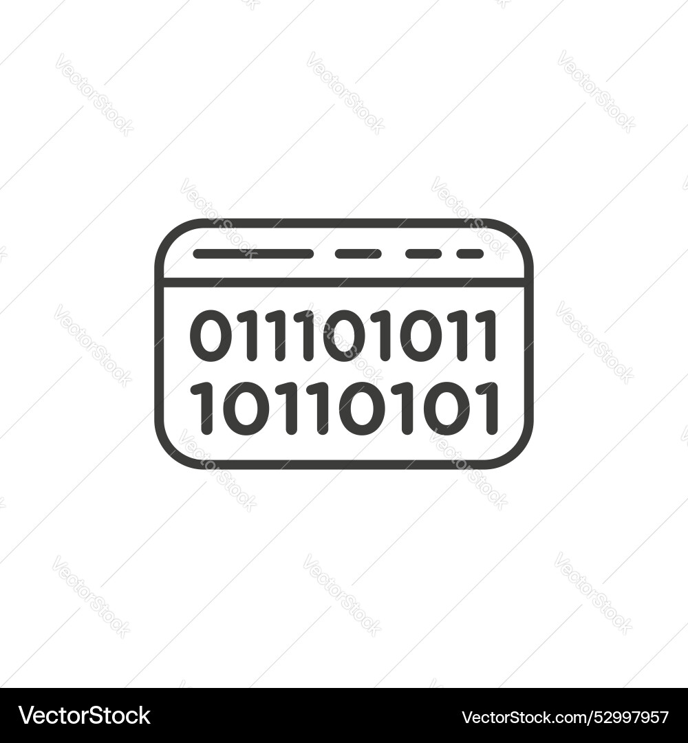 Binary code icon set computer software 01 Binary code icon set computer software 01 vector image