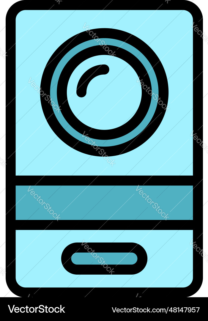 Digital video intercom icon flat Digital video intercom icon flat vector image