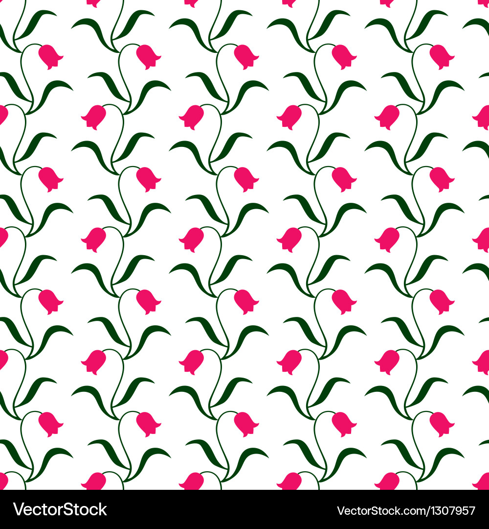 Elegant Tulip Pattern vector image