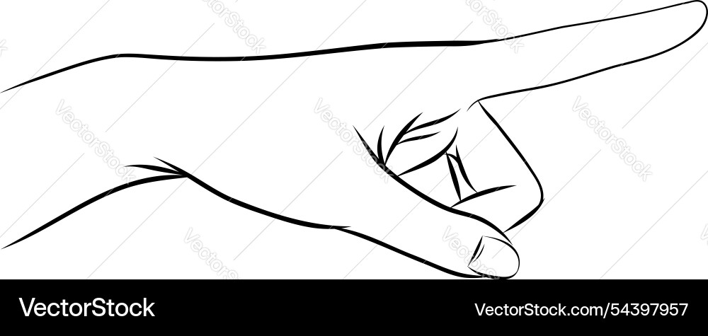 Hand pointing up with index finger point Hand pointing up with index finger point vector image