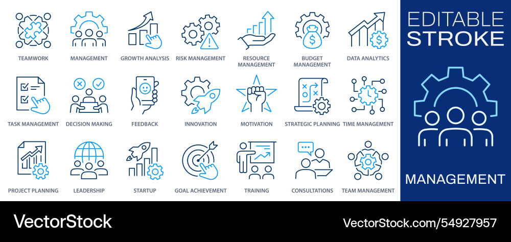 Management-Iconset Sammlung von Teamwork Management-Iconset Sammlung von Teamwork vektorbild