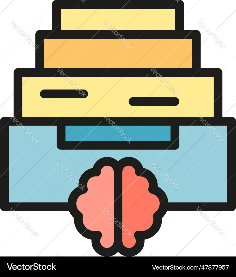 Memory shelf icon flat Memory shelf icon flat vector image