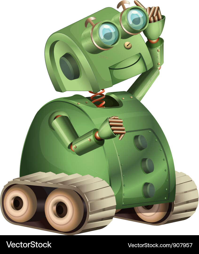 Retro robot vector image
