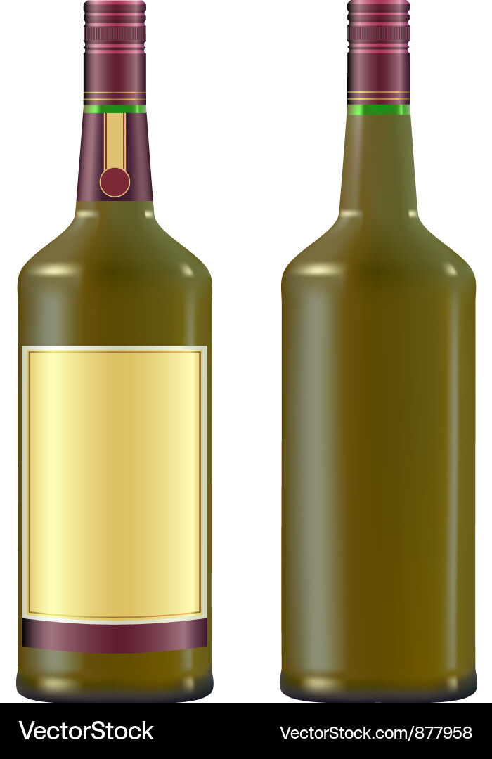 Green Irish Whiskey Bottle Vector Image