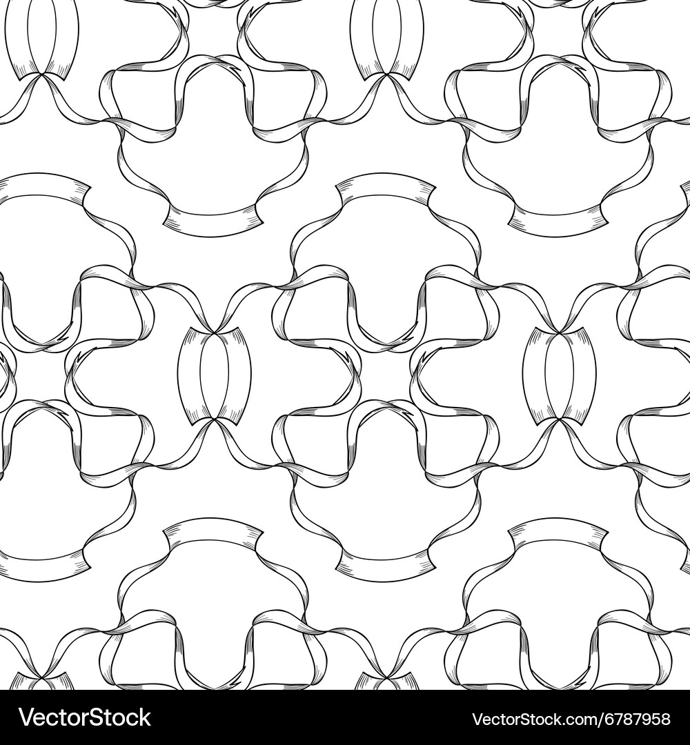 Ribbon seamless pattern Vector Image